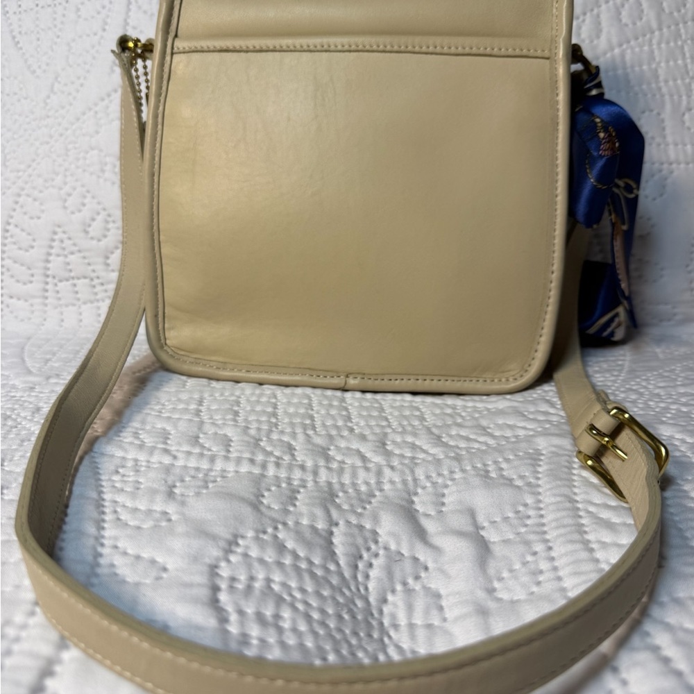 Vintage Coach Companion Flap 9076 USA Made Bone Leather Shoulder Crossbody - Picture 5 of 12
